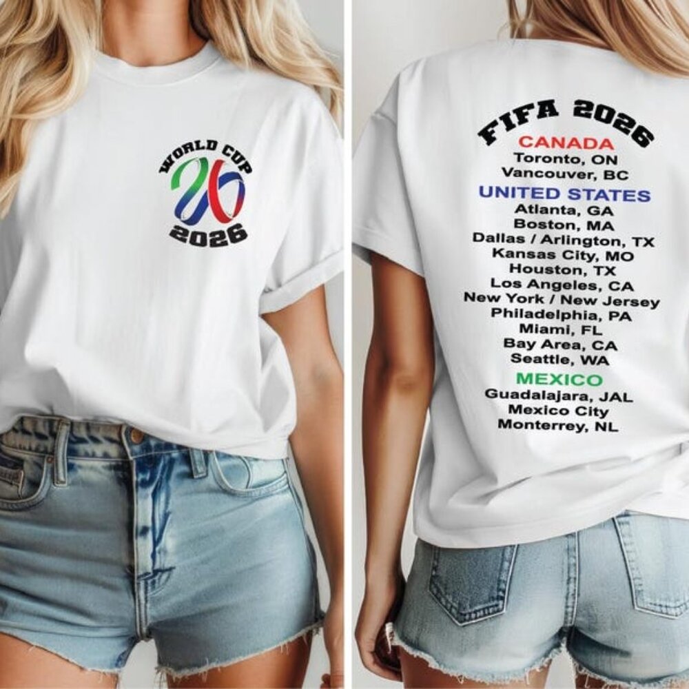 World Cup 2026 T-Shirt, Soccer FIFA Tee, United States Canada Mexico 91